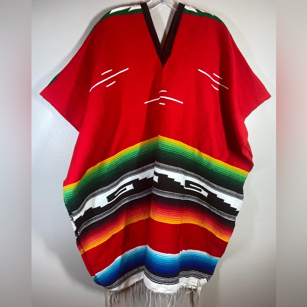 Vintage Poncho,Poncho,Mexican Poncho, Serape, Woven Poncho,Lightweight Poncho